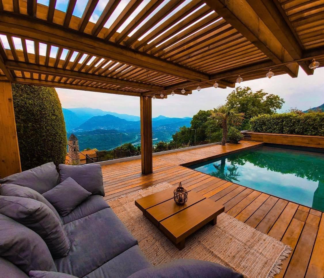 Family Suite With Garden And Amaizing View To Lugano Cademario Kültér fotó